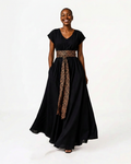 Black Airflow Maxi Dress with Pockets